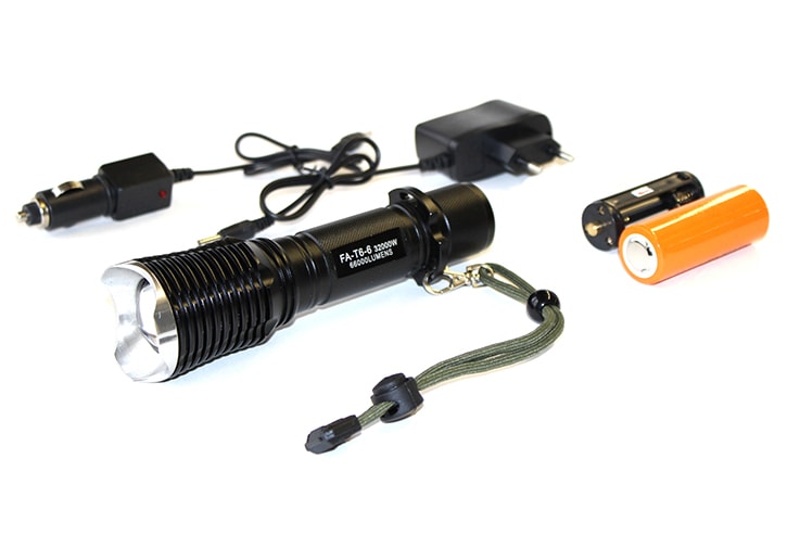 Фонарь ручной аккумуляторный Digital Flashlight FA-T6-6 Фото №3